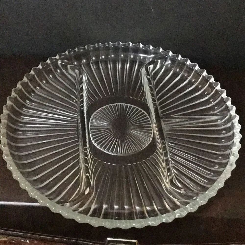 Hors d’oeuvre platter from Indiana glass